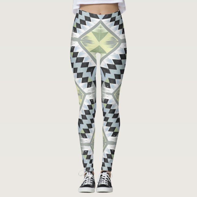 Leggings un motif géométrique (Devant)