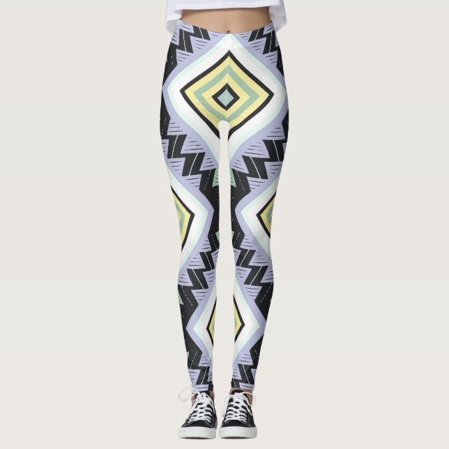 Leggings un motif géométrique (Devant)