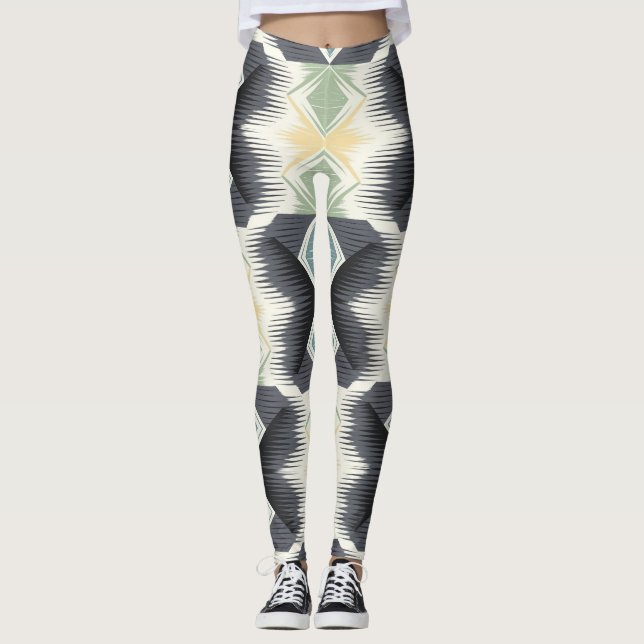 Leggings un motif géométrique (Devant)