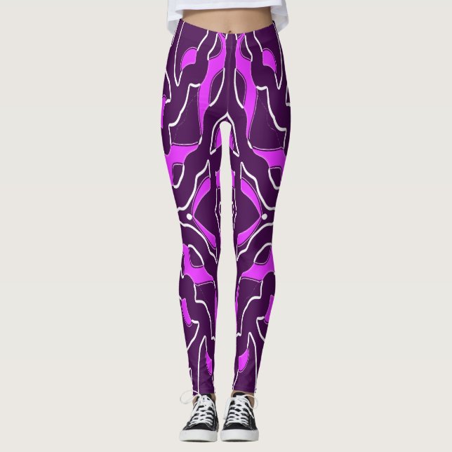 Leggings Un multicolore vibrant "Ratti_Creative_Arts" (Devant)