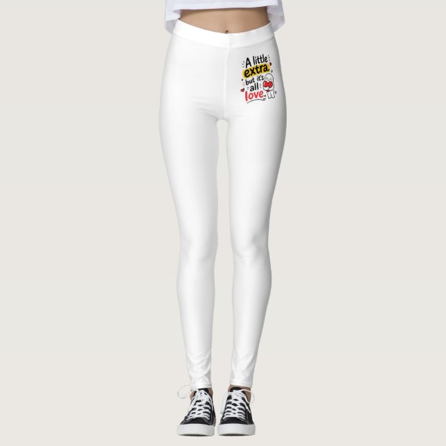Leggings Un Peu Extra Mais Tout Amour Design Mignon (Devant)