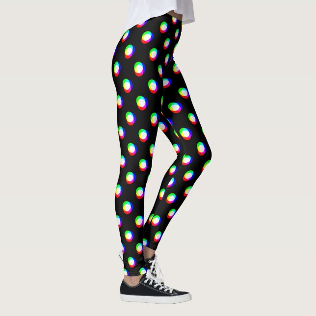 Leggings Un plus grand noir fait sur commande d'arrière - (Droite)