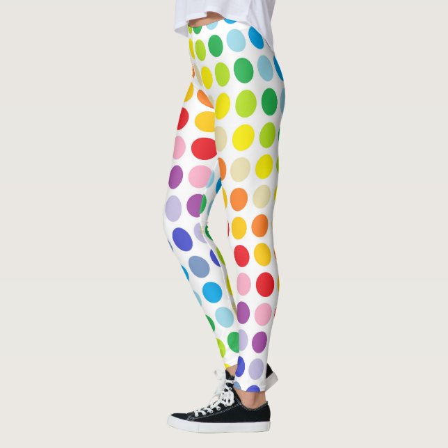 Leggings Un plus large pois d'arc-en-ciel de spectre (Gauche)