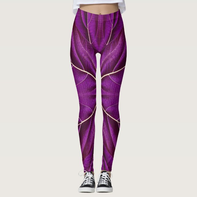 Leggings Un violet unique "Ratti_Creative_Arts"  (Devant)