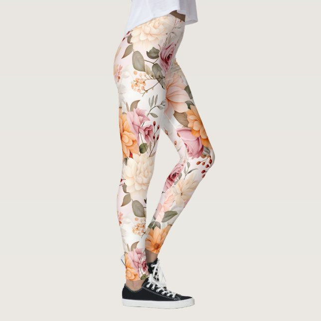 Leggings Une conception de série florale d'automne 2 (Droite)