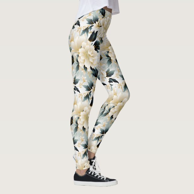 Leggings Une conception de série florale de mariage 7 (Droite)