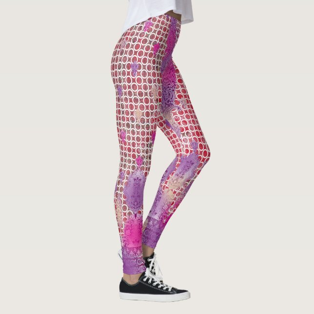 Leggings une conception d'un arrière - plan pourpre avec de (Droite)
