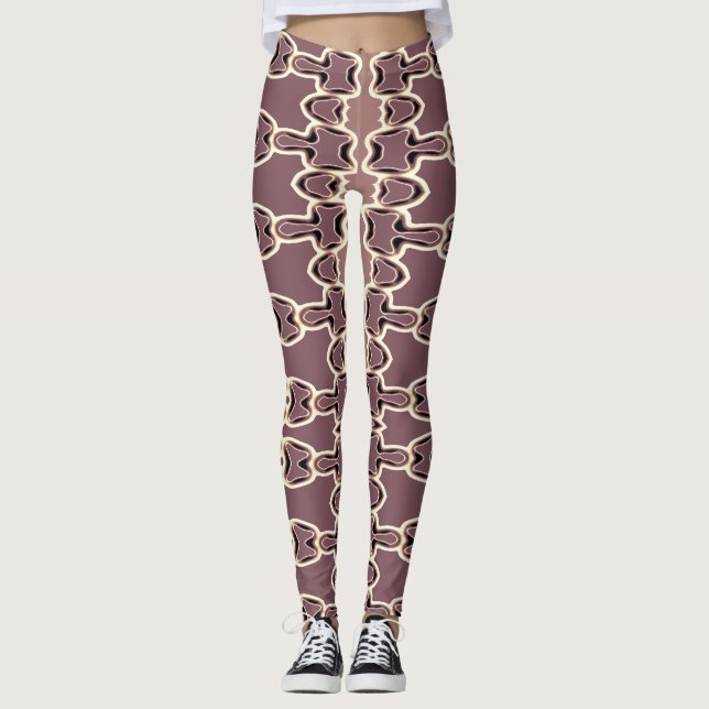 Leggings Une couleur brune stylée "Ratti_Creative_Arts" (Devant)