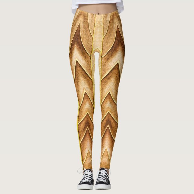 Leggings Une couleur de bois vive "Ratti_Creative_Arts" (Devant)