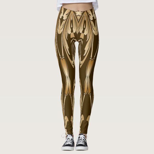 Leggings Une couleur marron mignonne unique "Ratti_Creative (Devant)