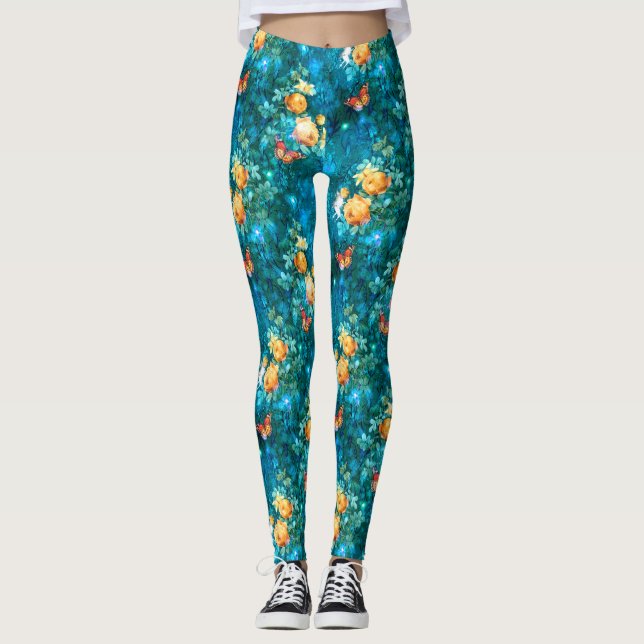 Leggings Une fée dans la série de conception de jardin 11 (Devant)