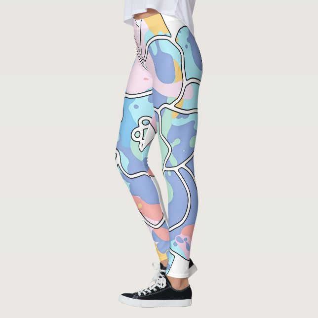 Leggings Une fleur faite de taches de peinture (Gauche)