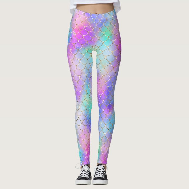 Leggings Une galaxie de sirène Série Design 10  (Devant)