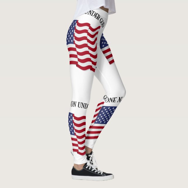 Leggings Une nation sous Dieu avec drapeau (Droite)