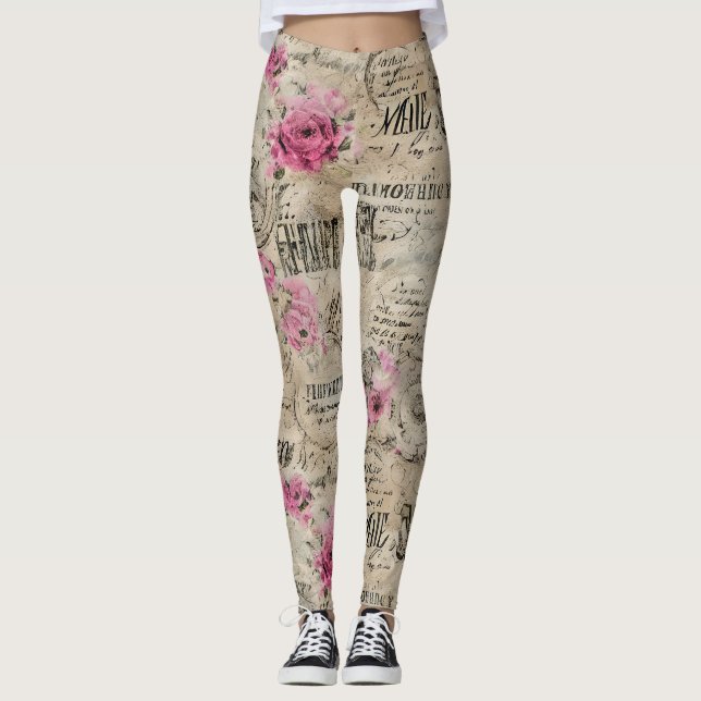 Leggings Une série de design éphémère français 24 (Devant)