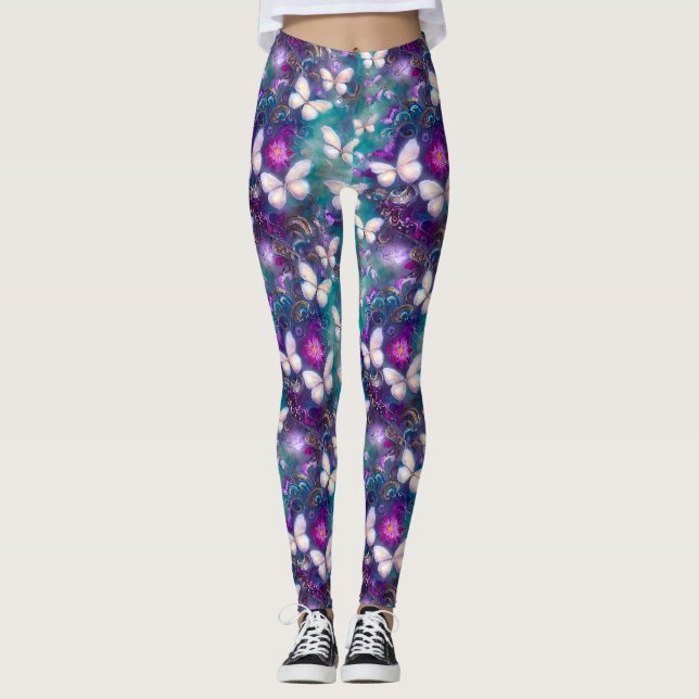 Leggings Une série mystique de papillons 1 (Devant)