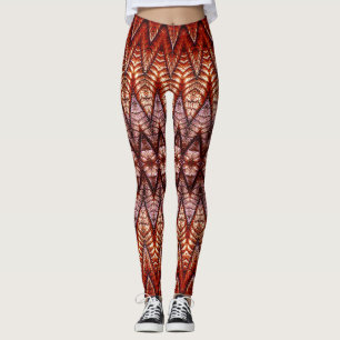 Leggings Une texture en chevron rouge "Ratti_Creative_Arts"