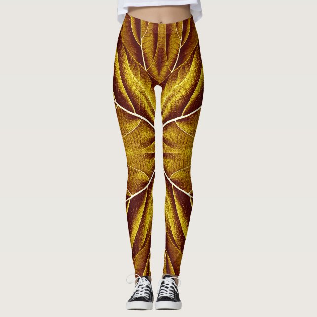 Leggings Une texture marron unique "Ratti_Creative_Arts" (Devant)