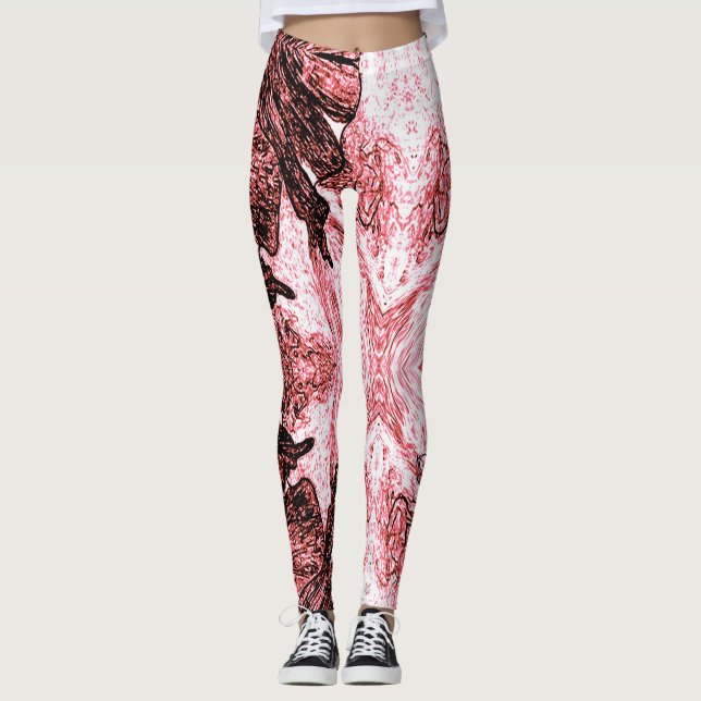 Leggings Une touche de rouge (Devant)