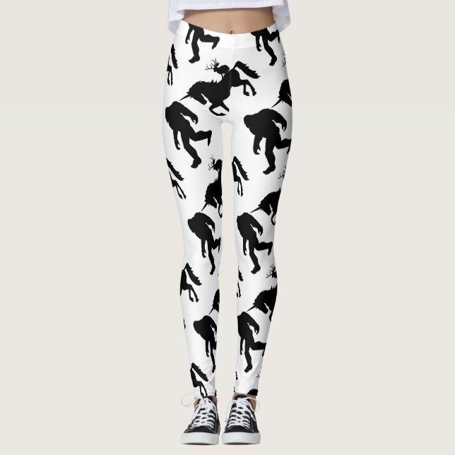 Leggings Unicorne, Bigfoot et Jackalope (Devant)