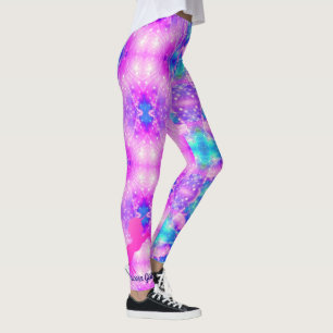 Leggings Unicorne rose Nom personnalisé Légendes Pantalon