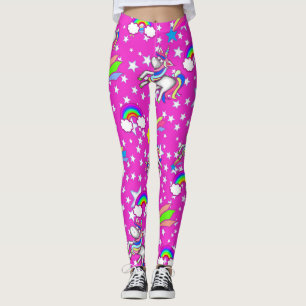 Leggings unicornes roses