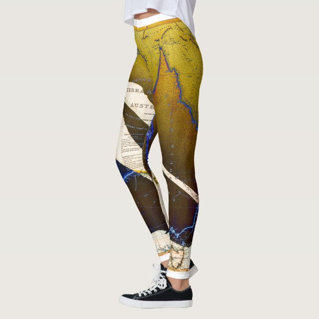 Leggings Unique Art of the Australian Coastline (Gauche)