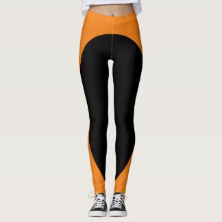 Leggings Unique orange et noir