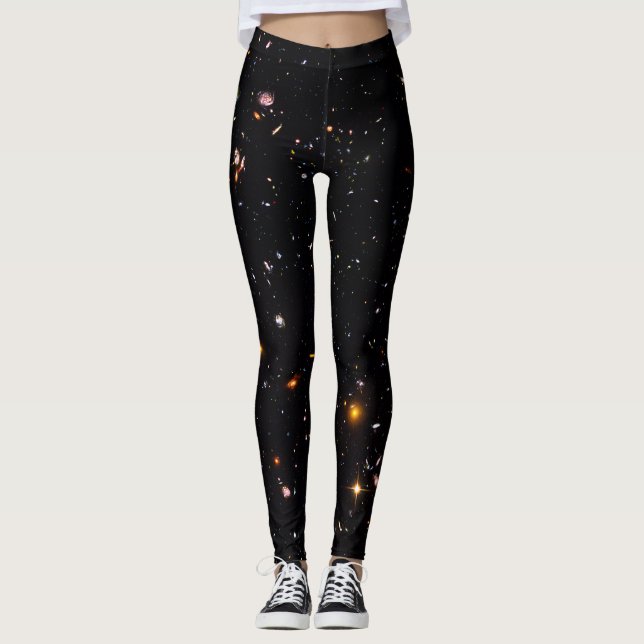 Leggings univers étoilé photo d'astronomie de l'espace prof (Devant)