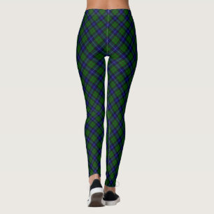 Leggings Urquhart tartan bleu vert plaid
