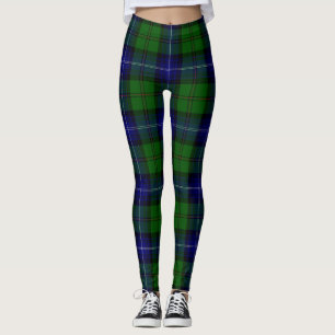 Leggings Urquhart tartan bleu vert plaid