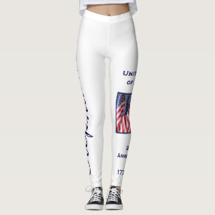 Leggings USA 250th Anniversary nom personnalisé yoga