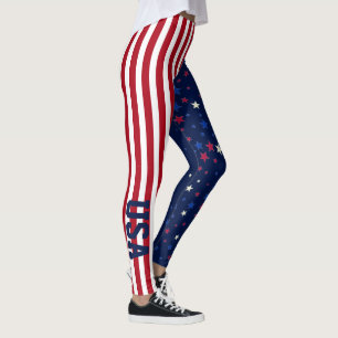 Leggings USA 4 juillet Patriotic Stars Stripes drapeau amér