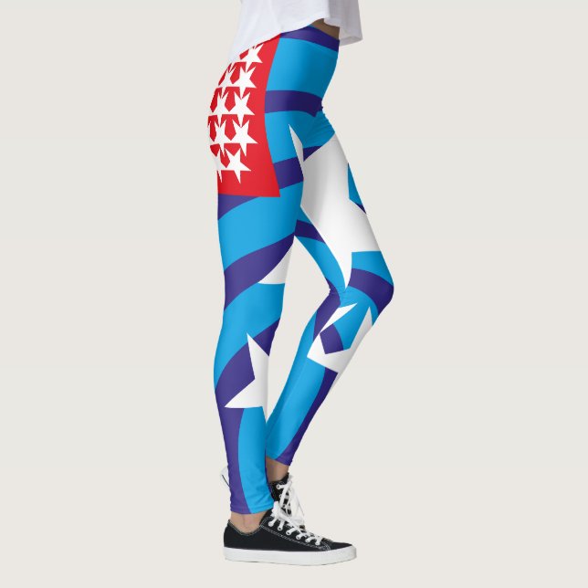 Leggings USA FLAG VERS AMERIKCA STARS By Masanser Pixelat (Droite)