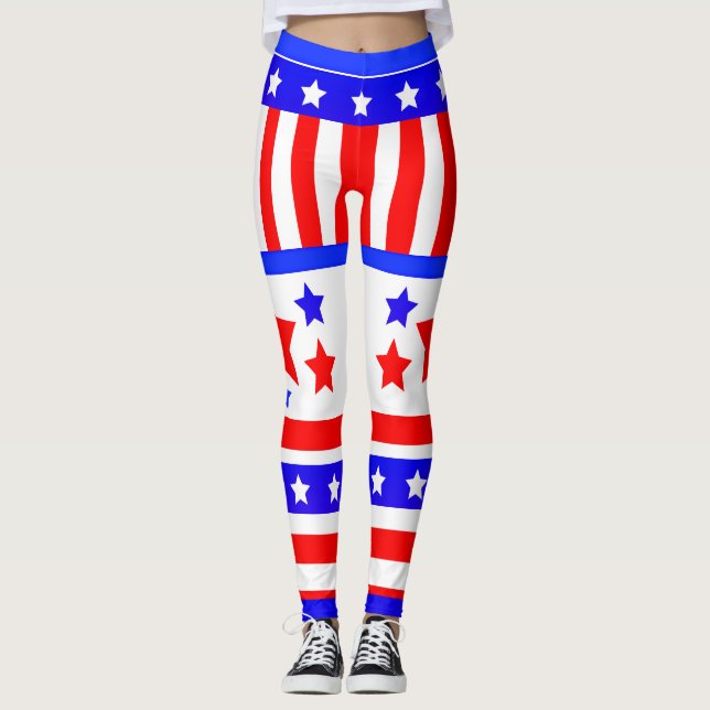 Leggings USA Stars and Stripes (Devant)