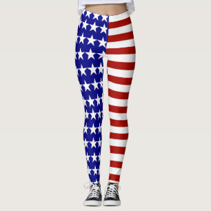 Leggings USA Stars and Stripes Patriotic