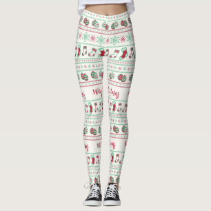 Leggings Vacances Motif de Noël moche