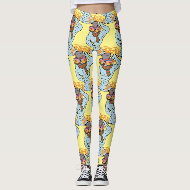 Leggings Vacances Tropicales de Snowman musculaire Thunder_ (Devant)