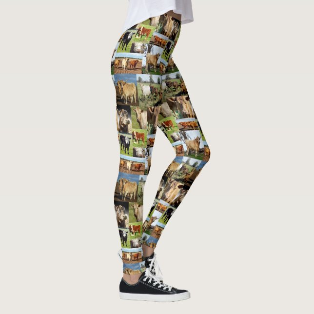 Leggings Vaches Dans Un Collage Photo, (Droite)