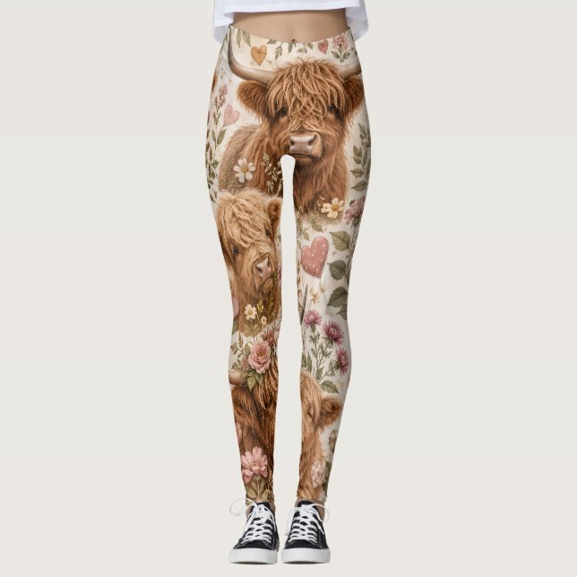 Leggings vaches des Highlands (Devant)