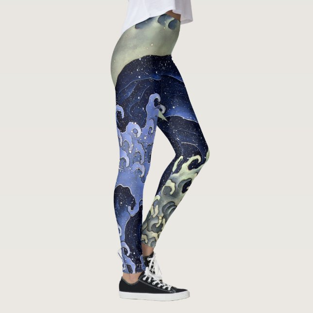 Leggings Vague de Hokusai 1 (Droite)