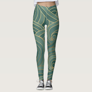 Leggings Vague d'or : Traditionnel luxe oriental