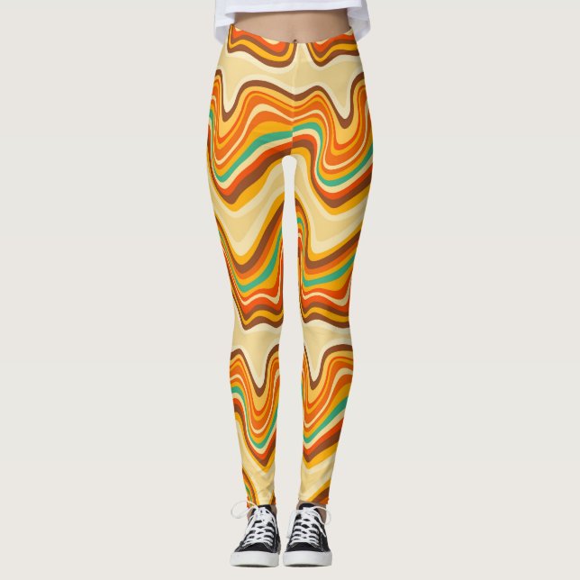 Leggings vague rétro chaud (Devant)