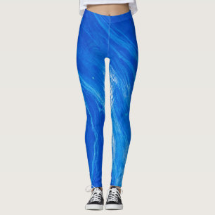 Leggings Vagues bleues de l'océan en été