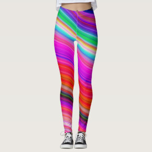 Leggings Vagues colorées Arc en ciel Couleurs Motif