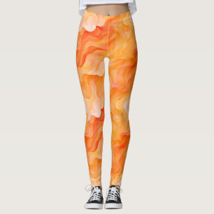 Leggings Vagues de rêve orange