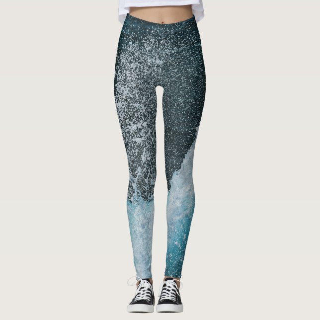 Leggings Vagues océaniques Crystal (Devant)