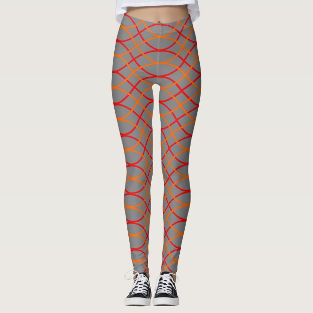 Leggings Vagues orange (Devant)