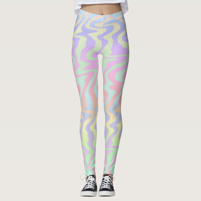 Leggings Vagues Trippy (Devant)