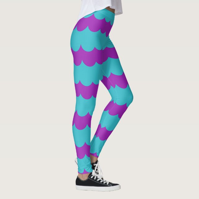Leggings Vagues violettes - Légendes (Droite)